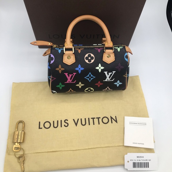 Louis Vuitton Handbags - LOUIS VUITTON Multicolor Mini Sac Speedy Black